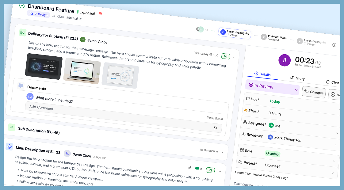 Keep the team in the loop - Activity Feed screenshot